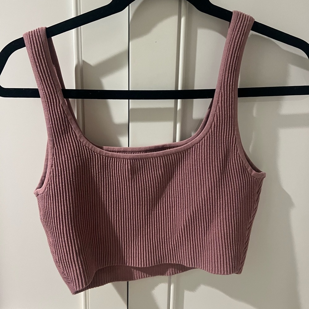 Babaton Pink Ribbed Women's Top - Picture 2 of 3